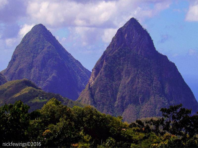 What's the best time of year to St. Lucia?  Pictured: the Pitons.