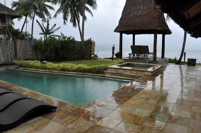 Rainstorm at Taunovo Bay, Fiji