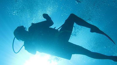 Scuba diving in Fiji.