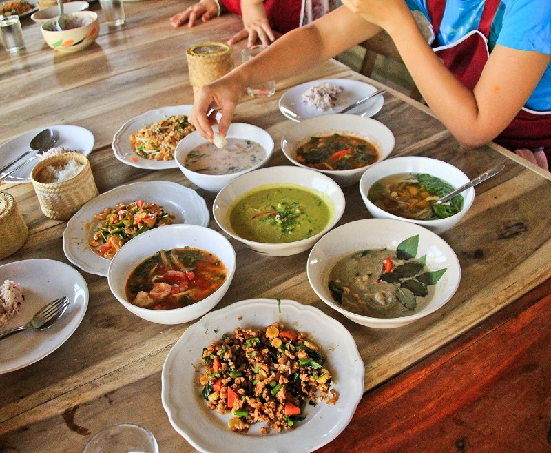 Sampling the local cuisine in Chiang Mai, northern Thailand