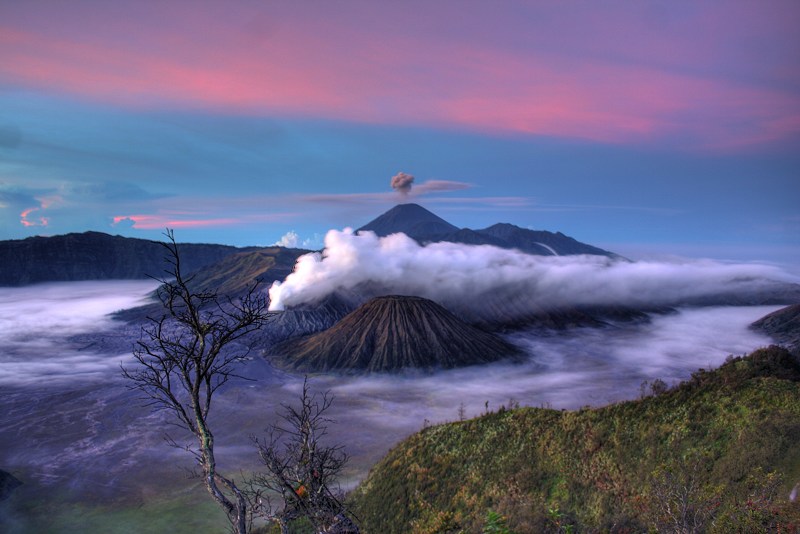Gunung Batok and Gunung Bromo, about 100 miles west of Bali