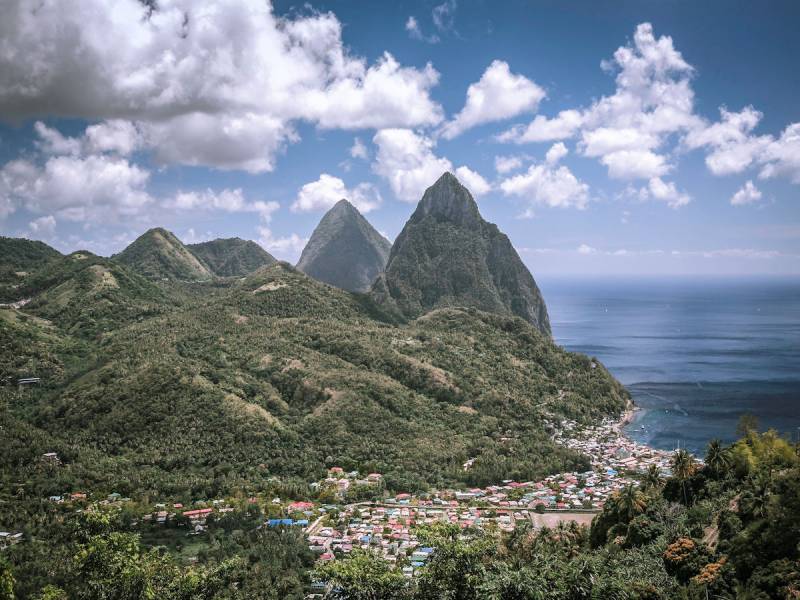 Soufriere and the Pitons, St. Lucia