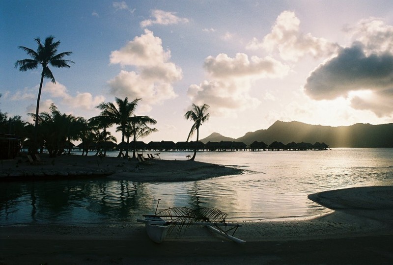 Sunset over Bora Bora from our Tahiti Island Guide