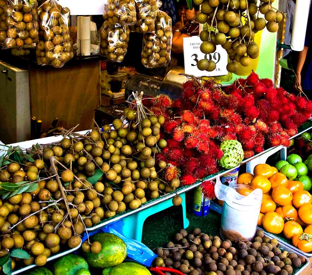 Various Fruits Found at a Chinatown Market - Chinatown, Honolulu.