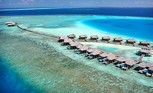 Aerial View of Huvafen - Huvafen Fushi.  Photo copyright Huvafen Fushi Maldives.
