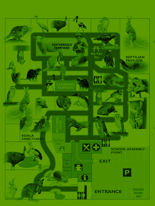 featherdale wildlife park map Park Map From Photo Gallery For Featherdale Wildlife Park Sydney featherdale wildlife park map