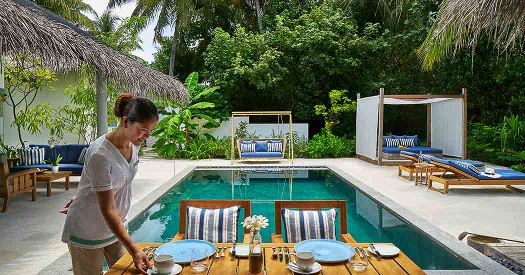 Beach Residence with Pool - Raffles Maldives Meradhoo.