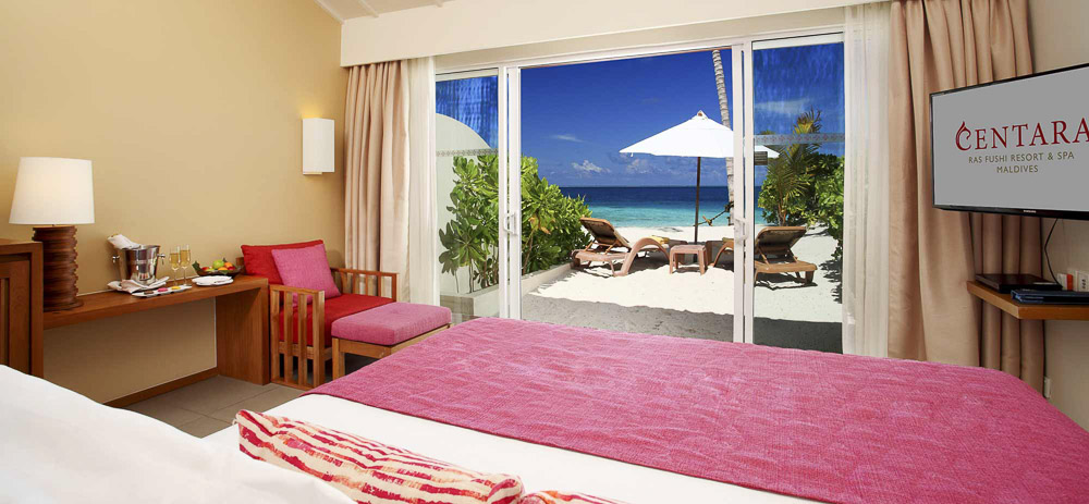 Ocean Front Beach Villa - Centara Ras Fushi Resort & Spa Maldives.