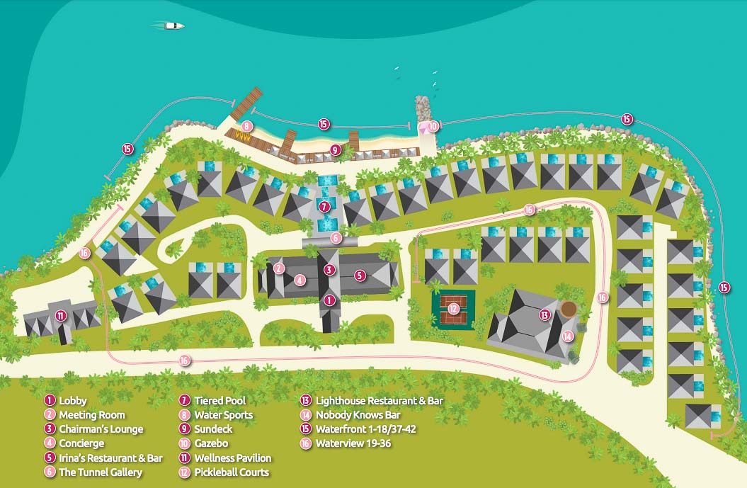 Antigua Map Of Resorts Resort Map, From Photo Gallery For Hammock Cove Resort & Spa Antigua,  Antigua And Barbuda. Photo 54539 | Visual Itineraries