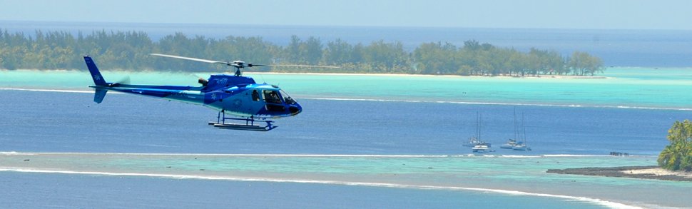 Available tours - Bora Bora Island Helicopter Tour. Copyright Tahiti Helicopters.