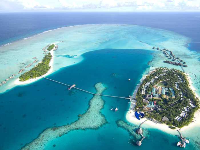 Aerial View - Conrad Maldives Rangali Island. Copyright Conrad Maldives Rangali.