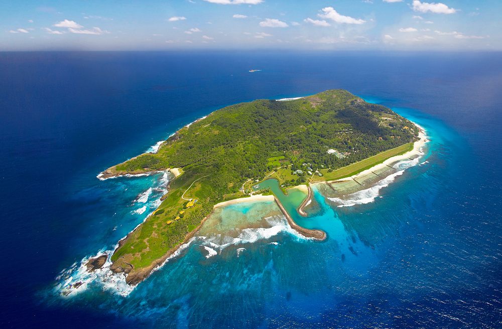 Aerial View of Fregate Island - Fregate Island Private. Copyright Fregate Island Private.