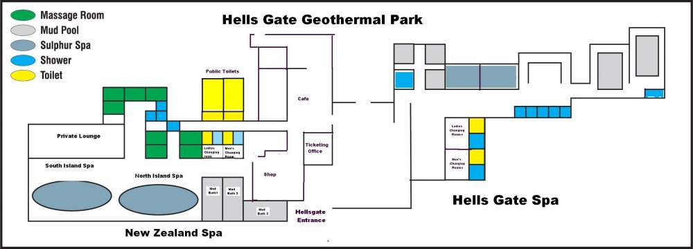 Hells Gate Wai Ora Spa Map - Hells Gate Waiora Spa. Copyright Hells Gate Waiora Spa.