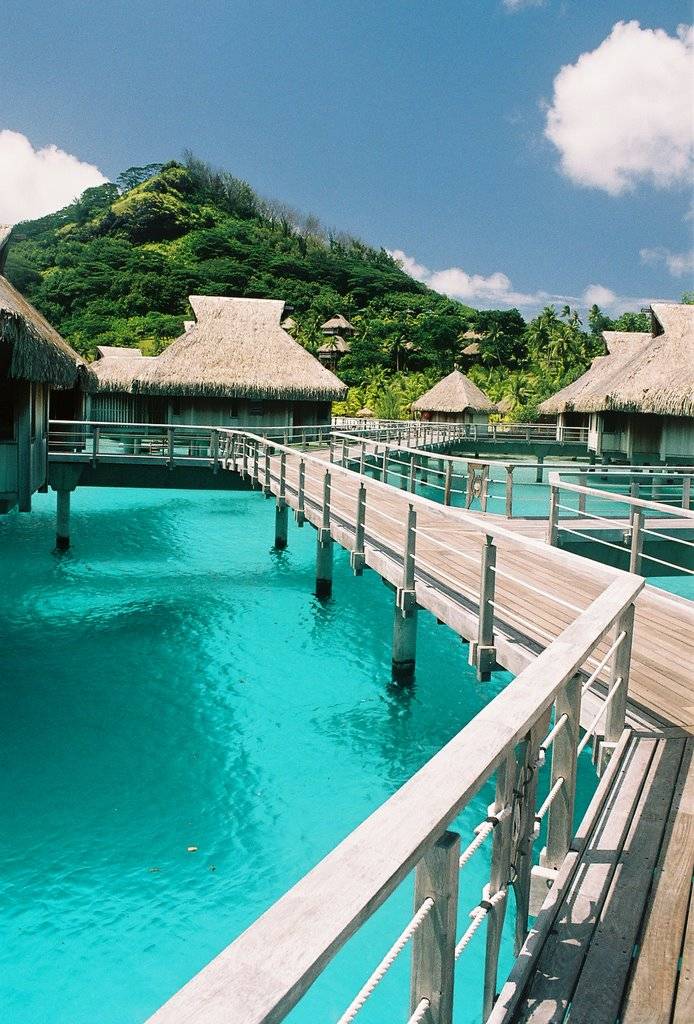 Overview - Hilton Bora Bora Nui Resort & Spa. Copyright Michael Cottam.