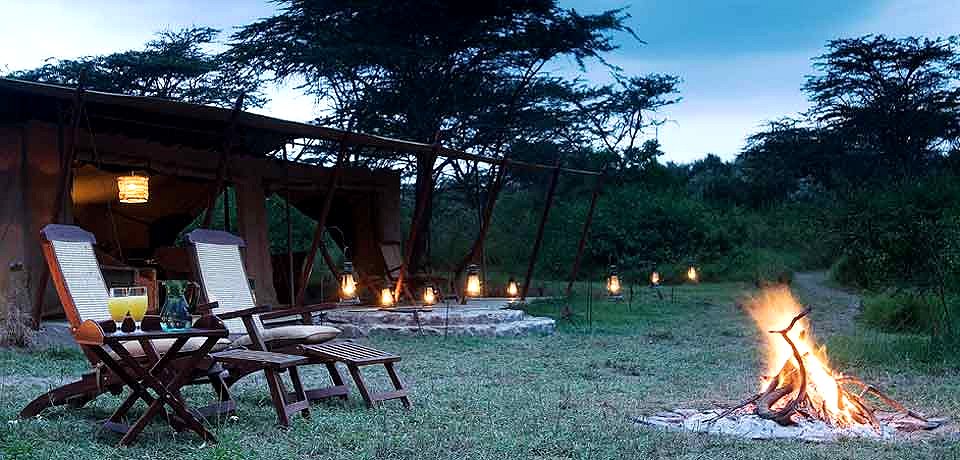 Camp Fire and Cocktails - Leleshwa Camp. Copyright Leleshwa Camp.