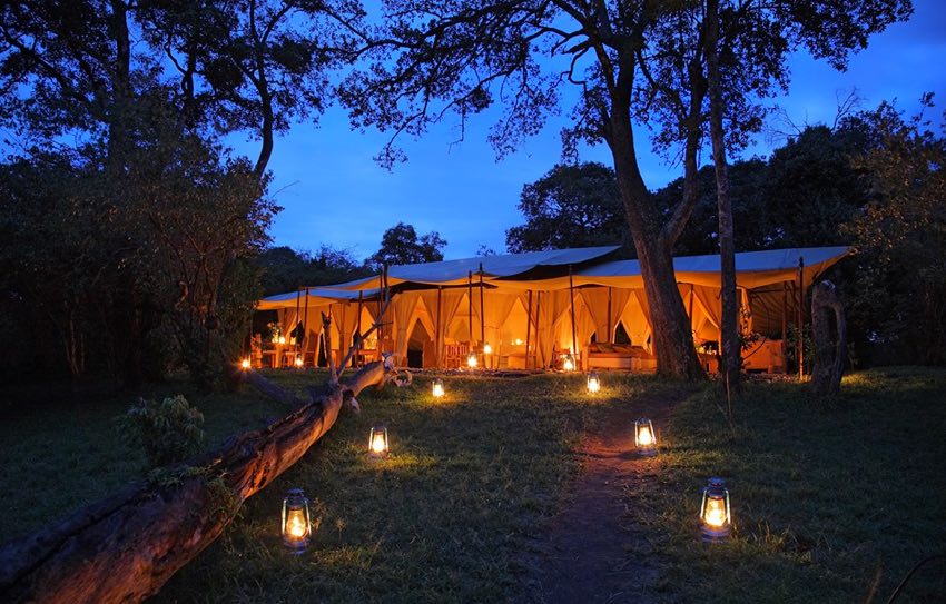 Night View of Naibor Camp - Naibor Camp. Copyright Naibor Camp.