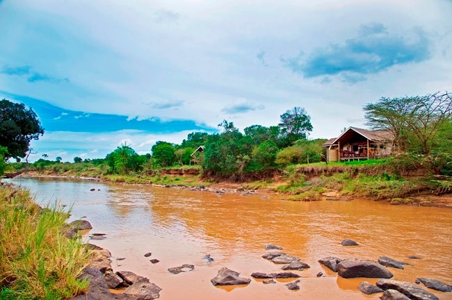 Overview of Olonana Safari Camp - Olonana Safari Camp. Copyright Olonana Safari Camp.